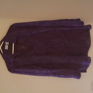 Chico's Button Up Top - Sheer Eggplant